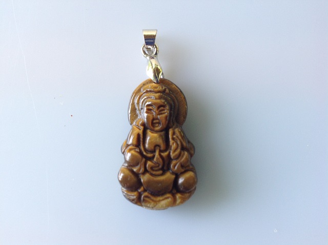 Pendentif buddha en oeil de tigre